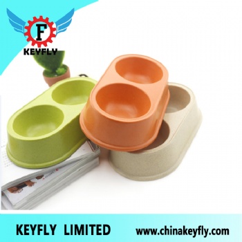 Customized durable Dishwasher safe bamboo fiber pet bowls