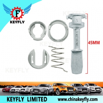  Car Front Door Lock Barrel 45 mm Repair Kit 1U0837167E for VW Skoda  Polo Bora Jetta Fabia Octavia 1U0837167,1U0837168,107837167DB,107837168DB	