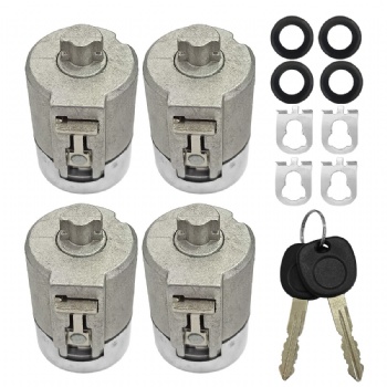  Door Lock Cylinder Set (4pcs) for Chevrolet GMC OEM 706591 15026223 598007 KEYFLY XF045M10	