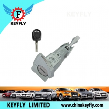 Front Left Door Lock Cylinder with 1 Key for VW Touareg OEM 7P6837167 KEYFLY DZ231M2