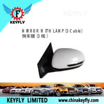 Mirror With Lamp (3 Cable) for Kia Rio '12 (4-Door Sedan) / K2 (Rio Russia)