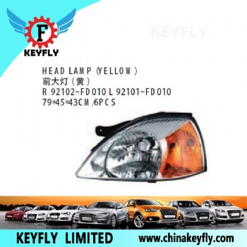 Head Lamp (Yellow) for Kia Pride 2003 III / Pride 2003 II / Rio 2003 OEM 92102-FD010