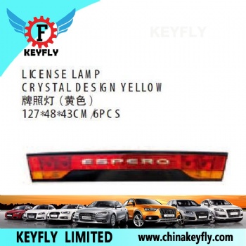 License Lamp Crystal Design Yellow for Chevrolet/Daewoo Espero 1992-1996 / Cielo 1996 / Nexia 1996