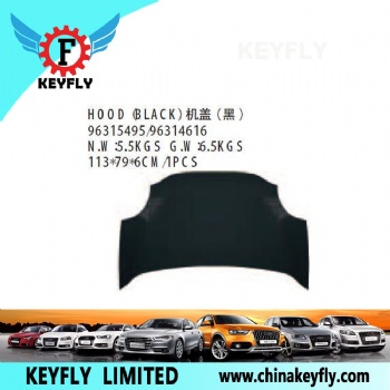 Hood (Black) for Chevrolet/Daewoo Matiz 2001 / Spark 2001 II OEM 96315495