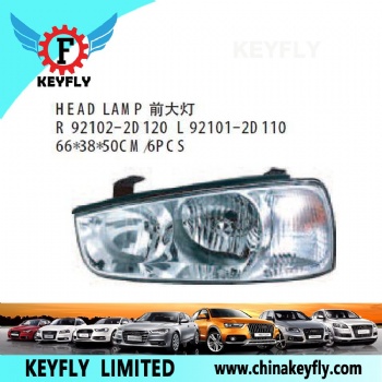 Head Lamp for Hyundai Elantra 2002-2003 / i10 OEM 92102-2D120