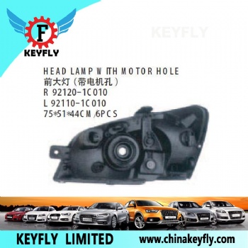 Head Lamp With Motor Hole for Hyundai Atos 2004 / Santro 2002 OEM 92120-1C010